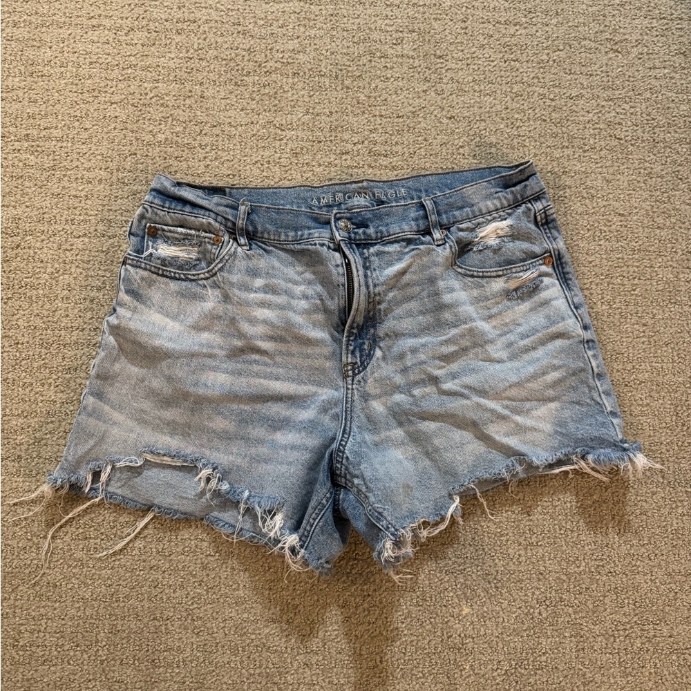 American Eagle Outfitters Light Blue Relaxed Jean Shorts